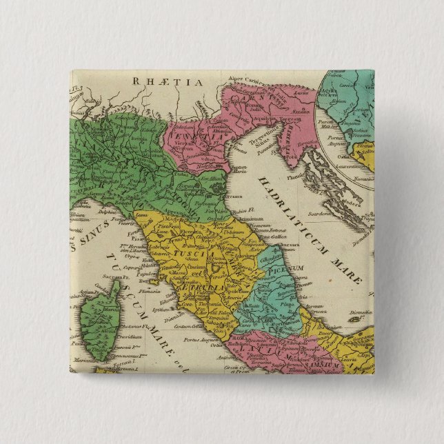 Italia Antiqua 2 Inch Square Button (Front)