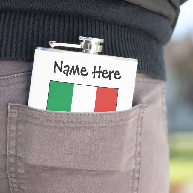 Italia Bandeira Italiana Personalized  Hip Flask (In Situ)
