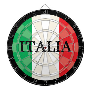 ITALIA Classic Italian Colour Flag - Black Border Dartboard