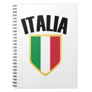 Italia Crest Italy Flag Notebook