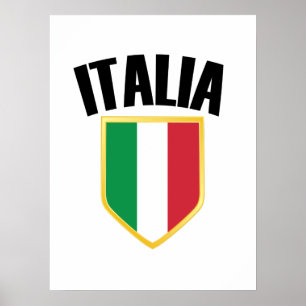 Italia Crest Italy Flag Poster