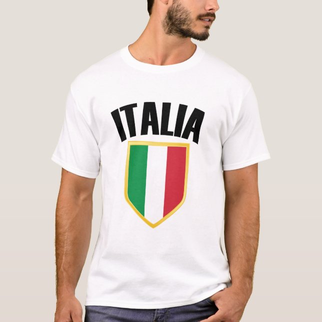 Italia Crest Italy Flag T-Shirt (Front)