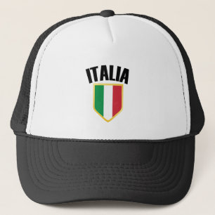 Italia Crest Italy Flag Trucker Hat