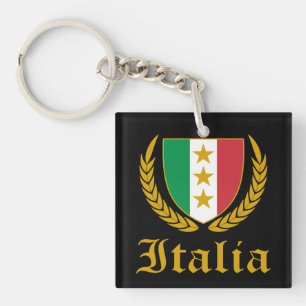 Italia Crest Keychain