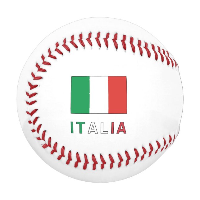 Italia e Bandiera Italiana Green Personalization  Baseball (Front Left)