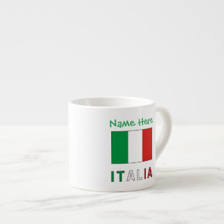 Italia e Bandiera Italiana Green Personalization Espresso Cup