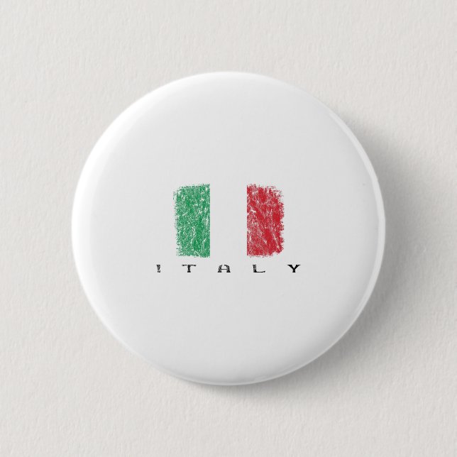 Italia Flag  2 Inch Round Button (Front)