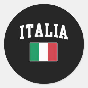 Italia Flag Italy Italian Italiano Family Classic Round Sticker
