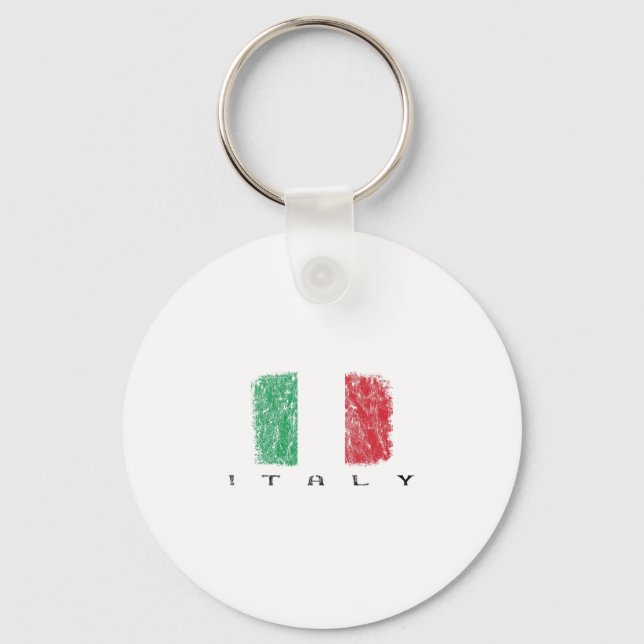 Italia Flag  Keychain (Front)
