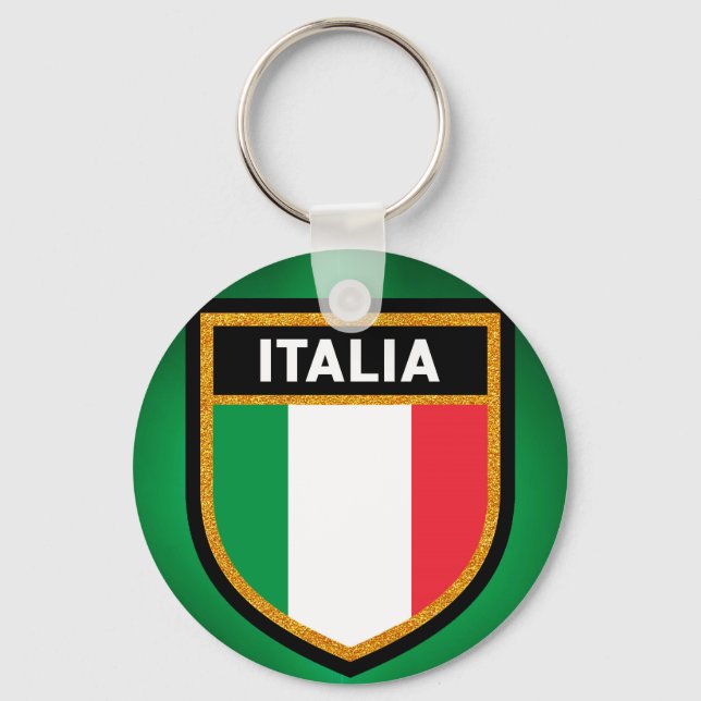 Italia Flag Keychain (Front)
