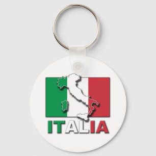 Italia Flag Land Keychain