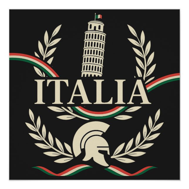 Italia Heritage Crest Poster (Front)