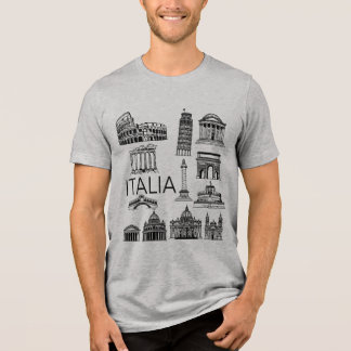 Italia Italian Monuments  Tri-Blend Shirt