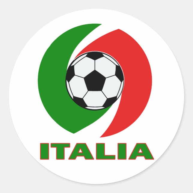 Italia Italy Flag Ball Design Classic Round Sticker (Front)