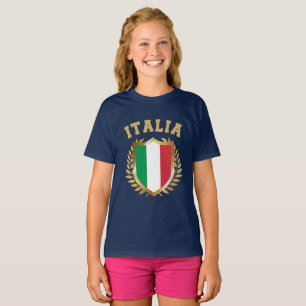 Italia/Italy Flag Shield T-Shirt
