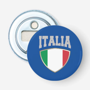 Italia/Italy Flag Shield & Text Bottle Opener