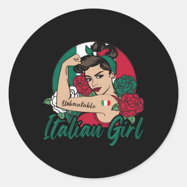 Italia Italy Italian Flag Classic Round Sticker (Front)