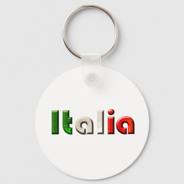 Italia logo gifts for Italians and Italy lovers Keychain (Front)