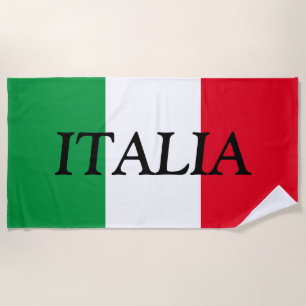 Italia official flag beach towel