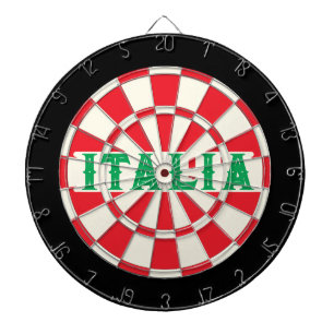 ITALIA Old Vintage Style Italian colours Dartboard