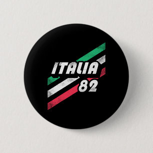 Italia Retro Italian 80's Vintage-look Italy Flag 2 Inch Round Button