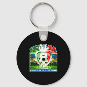 Italia Soccer T Shirt Keychain