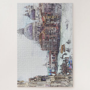 Italia, Venice Canal Gondolas Jigsaw Puzzle
