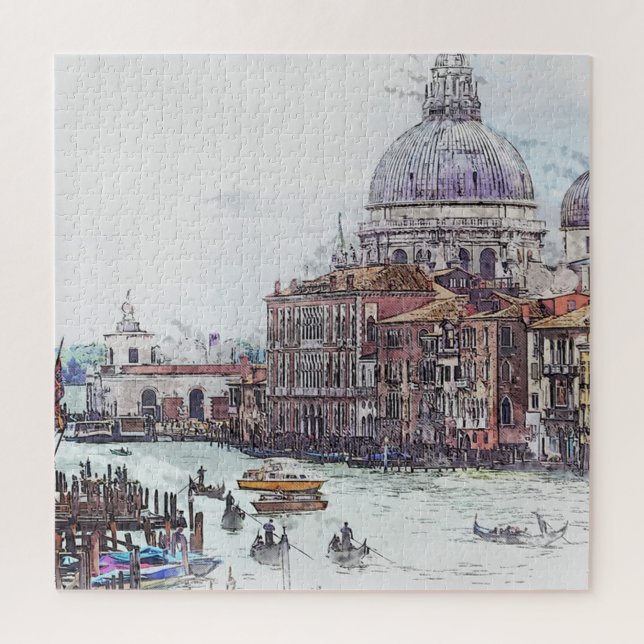 Italia, Venice Canal Jigsaw Puzzle (Vertical)