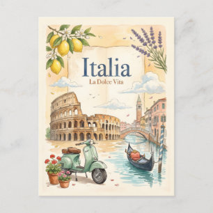 Italia Vintage Travel Postcard