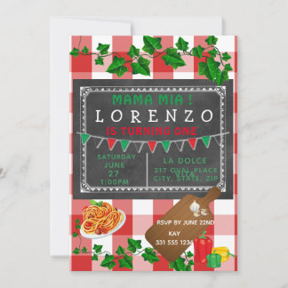 Italian 1st birthday Invitation