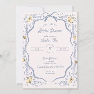 Italian Amalfi Coastal Bridal Shower Invitation