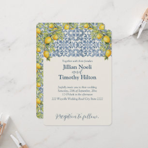 Italian Amalfi Themed Wedding Invitation