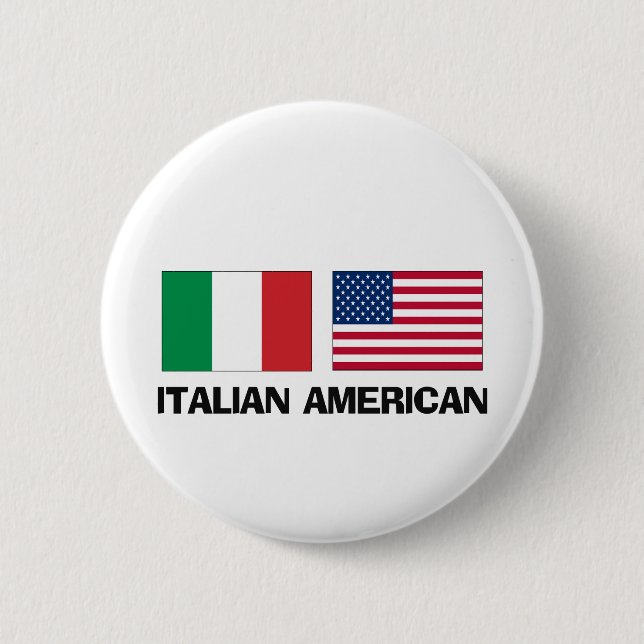 Italian American 2 Inch Round Button (Front)