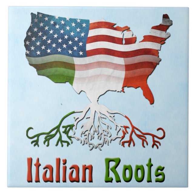 Italian American Ancestry Tile (Front)