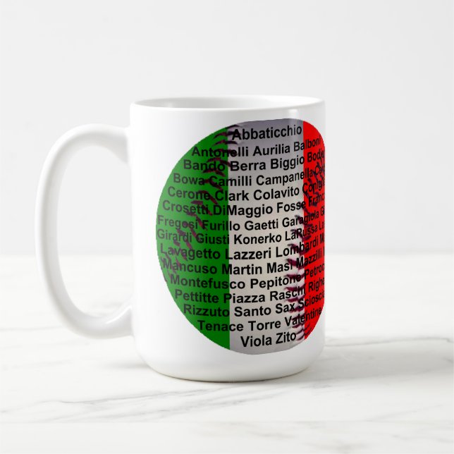 Italian American Baseball Players Coffee Mug (Left)