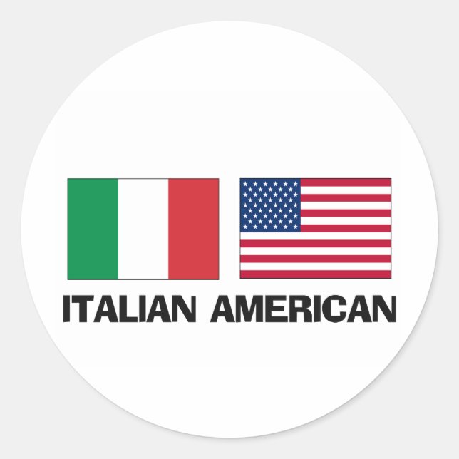 Italian American Classic Round Sticker (Front)