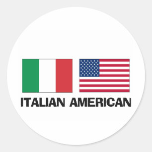 Italian American Classic Round Sticker