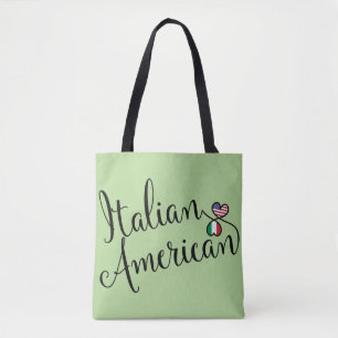 Italian American Entwined Hearts Grocery Bag