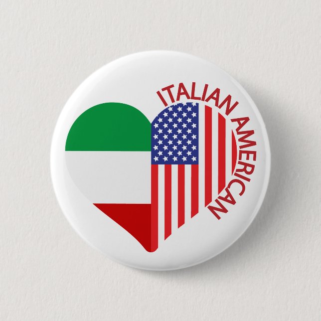 Italian American Italiano Americano Pride 2 Inch Round Button (Front)