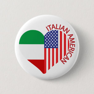 Italian American Italiano Americano Pride 2 Inch Round Button
