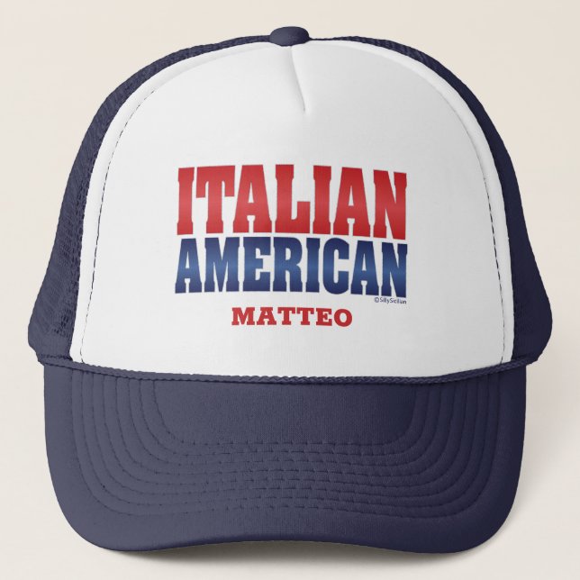 Italian American Personalized Trucker Hat (Front)