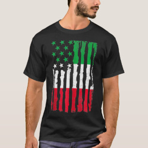 Italian American Pride USA Flag Italy Roots T-Shirt