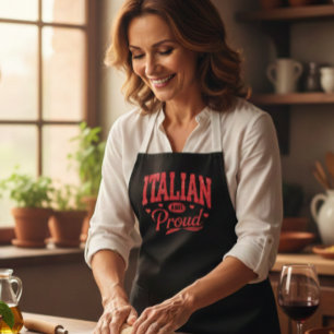 Italian and proud apron, gifts for mom  apron
