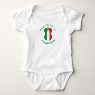 Italian Angel Christmas Flag Personalized Women's  Baby Bodysuit