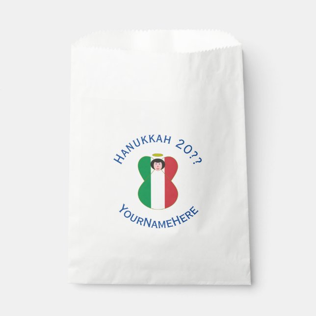 Italian Angel Flag for Hanukkah Favour Bag (Front)