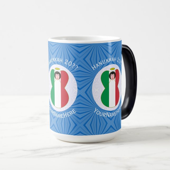 Italian Angel Flag for Hanukkah Magic Mug (Front Right)
