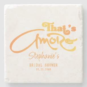 Italian Aperol Cocktail That's Amore Bridal Shower Stone Coaster