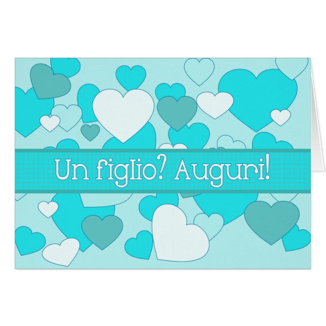 Italian Baby Boy congratulations (Front Horizontal)