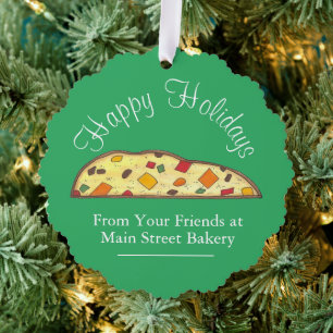 Italian Bakery Chrismas Biscotti Happy Holidays Ornament Card