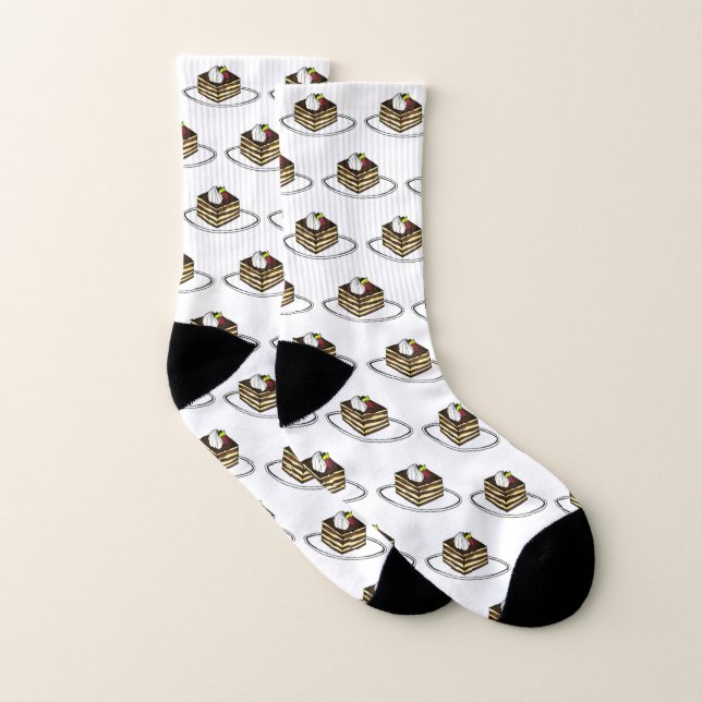 Italian Bakery Classic Espresso Tiramisu Dessert Socks (Pair)